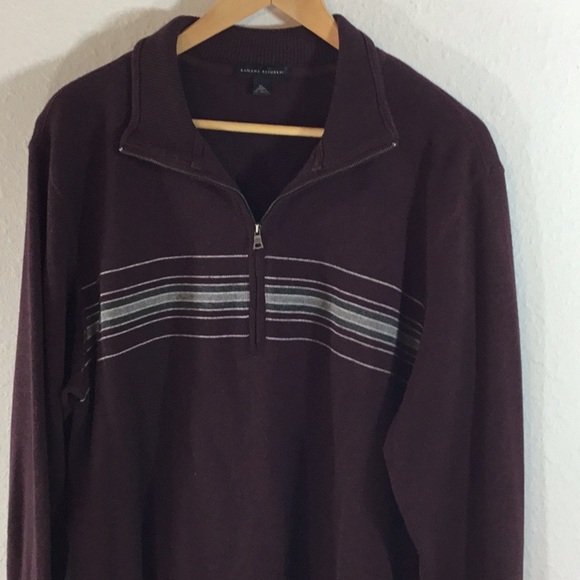 Banana Republic 1/2 Zip Striped Sweater XL - Picture 6 of 7